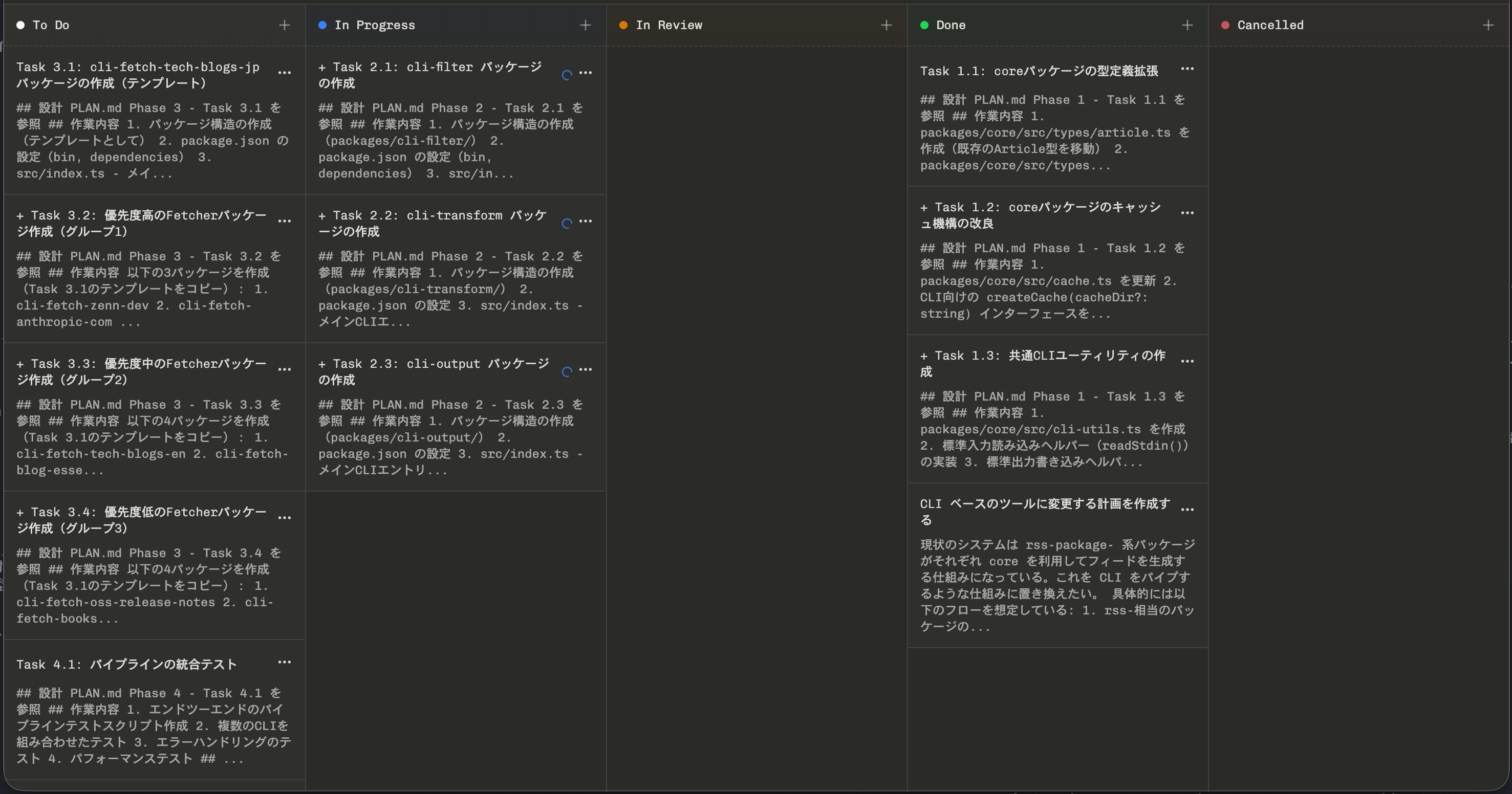 複数のタスクを実行している様子
